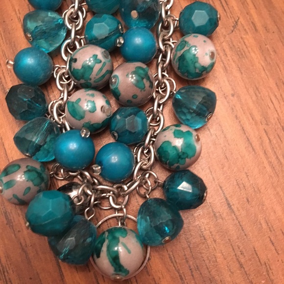 SOLD On Another Site.  turquoise bauble necklace. - Picture 2 of 2